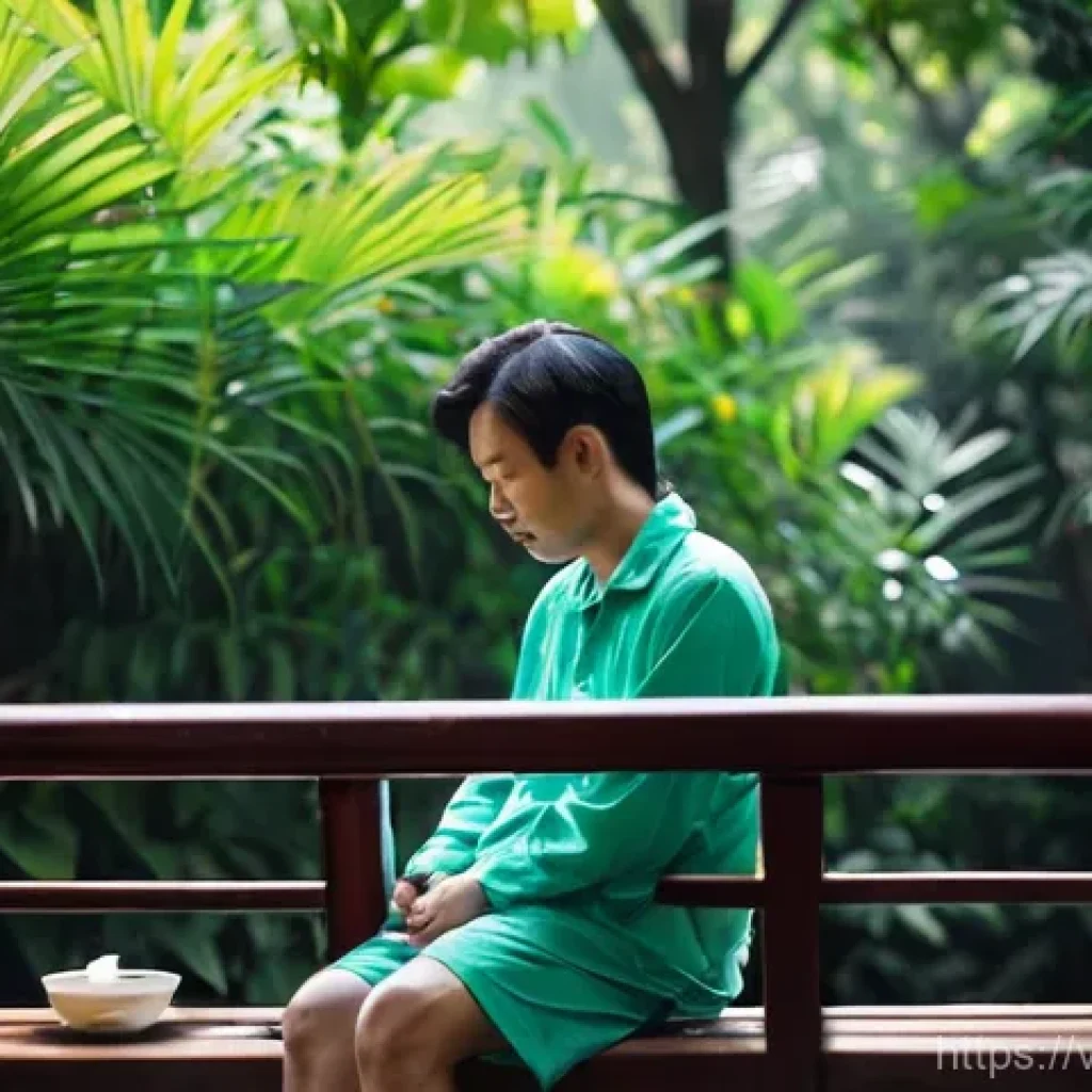 휴식과 수면의 차이점 이해하기 - **Prompt:** A young Vietnamese professional (20s-30s, gender neutral), fully clothed in comfortable,...
