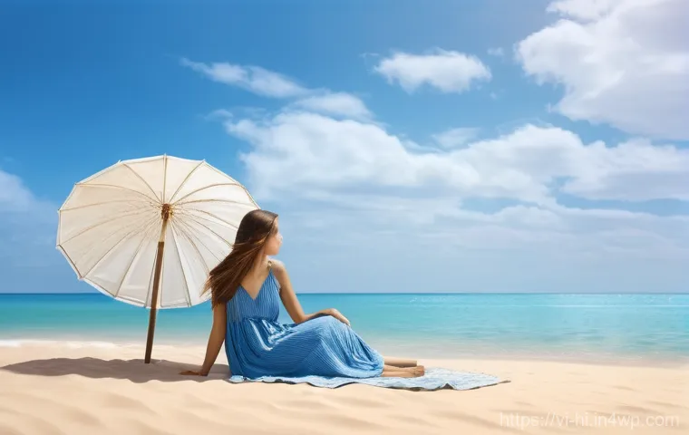 자연의 소리로 수면 환경 최적화하기 - **Prompt: Serene Beach Slumber**
"A peaceful scene of a young woman resting on a comfortable bea...