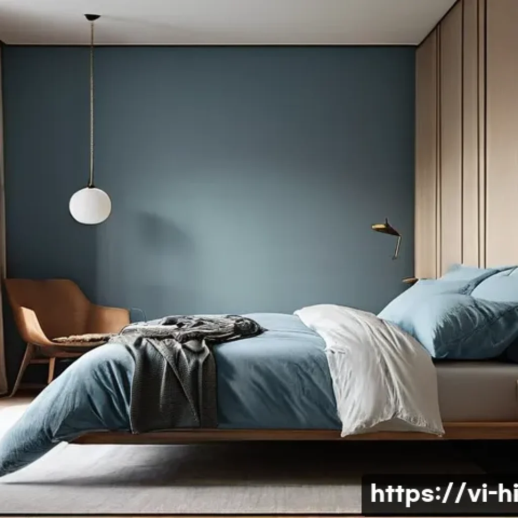 일상에서 수면 환경 점검하기 - **Prompt 1: Serene, Dark Bedroom with Minimalist Design**
"A peaceful and completely dark bedroo...