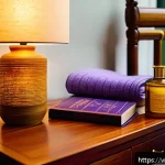 Home 18 수면 환경을 위한 캔들 사용법 - A cozy, softly lit Vietnamese bedroom scene at dusk, featuring a natural beeswax candle burning gent...