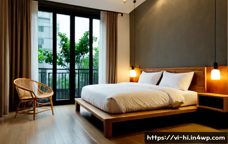 Home 17 숙면을 위한 침실 디자인 트렌드 - Photorealistic serene bedroom designed for deep sleep in a contemporary Vietnamese urban apartment, ...